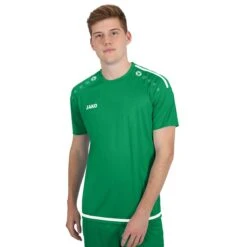 JAKO Sport-Tshirt Trikot Striker 2.0 KA (100% Polyester Keep Dry) Grün/weiss Herren