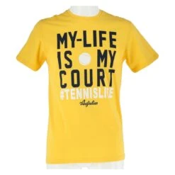 Australian Tennis-Tshirt My Life (100% Baumwolle) Gelb Herren