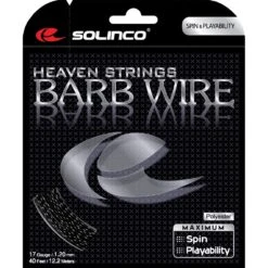 Solinco Tennissaite Barb Wire (Spin+Haltbarkeit) Schwarz 12m Set