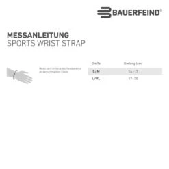 Bauerfeind Handgelenkbandage Schwarz 1er -Head || Wilson || YONEX Verkäufe BauerfeindSports wrist strap measuring german cm web 1080x1080 1