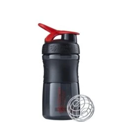BlenderBottle Trinkflasche Sportmixer Grip 590ml Schwarz/rot