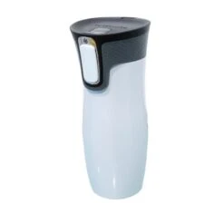 Contigo Thermotrinkflasche Autoseal West Loop Edelstahl 470ml (tropffrei, Hält Stundenlang Kalt/heiss) Polarweiss