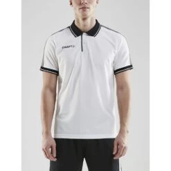Craft Sport-Polo Pro Control (100% Polyester) Weiss/schwarz Herren