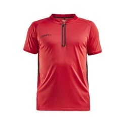 Craft Sport-Polo Pro Control Impact (leicht, Atmungsaktiv) Rot/schwarz Herren