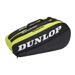 Dunlop Tennis-Racketbag (Schlägertasche, 2 Hauptfächer) SX Club Schwarz/gelb 10er