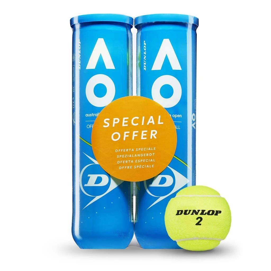 Dunlop Tennisbälle Australian Open Dose 2x4er Bi-Pack 1 Dunlop Tennisbälle Australian Open Dose 2x4er Bi-Pack