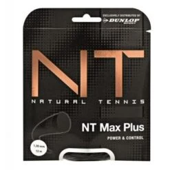 Dunlop Tennissaite NT Max Plus (Haltbarkeit+Power) Schwarz 12m Set