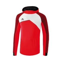 Erima Hoodie Premium One 2.0 Rot/weiss/schwarz Herren