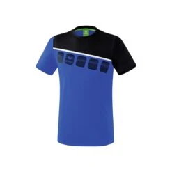Erima Sport-Tshirt 5C Blau/schwarz Jungen