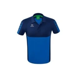 Erima Sport-Polo Six Wings (100% Polyester, Schnelltrocknend, Angenehmes Tragegefühl) Royalblau/navyblau Herren