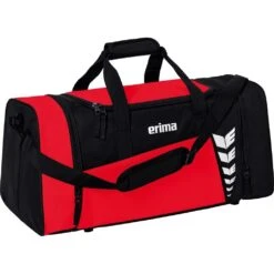 Erima Sporttasche Six Wings (Größe S - 28 Liter) Rot/schwarz 49x23x25cm