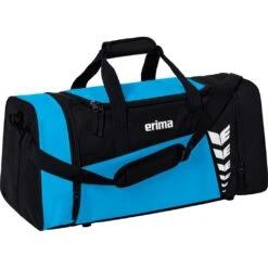 Erima Sporttasche Six Wings (Größe L - 76 Liter) Curacaoblau/schwarz 70x32x34cm