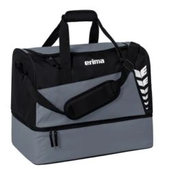 Erima Sporttasche Six Wings Mit Bodenfach (Größe M - 60 Liter) Grau/schwarz 50x30x40cm
