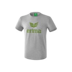 Erima Freizeit-Tshirt Essential - Weiches Baumwolle - Hellgrau/lime Herren
