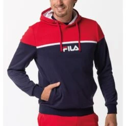Aktion Noch Gültig Klicken Sie Auf Das Icon, Um Eine Erklärung Zu Erhalten. Fila Kapuzenpullover (Sweathoodie) David Navy/rot Herren