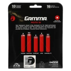Gamma Tennissaite Moto (Haltbarkeit+Spin) Schwarz 12m Set -Head || Wilson || YONEX Verkäufe GAMMA MOTO SCHWARZ SET 1 29MM 2 1200x1200 1