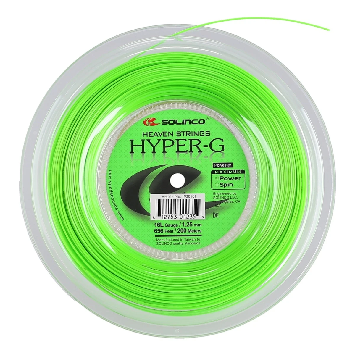 Solinco Tennissaite Hyper G (Haltbarkeit+Power) Grün 200m Rolle 3 Solinco Tennissaite Hyper G (Haltbarkeit+Power) Grün 200m Rolle – Bild 3