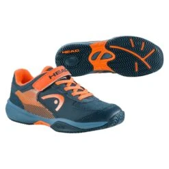Head Tennisschuhe Sprint Velcro 3.0 (Klett) Allcourt Dunkelblau/orange Kleinkinder