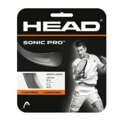 Head Tennissaite Sonic Pro (Haltbarkeit) Schwarz 12m Set