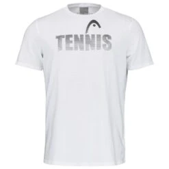 Head Tennis-Tshirt Club Colin 2023 (Mischgewebe) Weiss/schwarz Herren