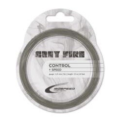 IsoSpeed Tennissaite Grey Fire (Haltbarkeit+Kontrolle) Grau 12m Set