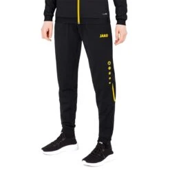 JAKO Trainingshose (Polyesterhose) Challenge (100% Polyester) Lang Schwarz/gelb Herren