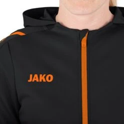 JAKO Trainingsanzug Challenge Mit Kapuze (Jacke Und Hose) Schwarz/orange Damen -Head || Wilson || YONEX Verkäufe Jako Trainingsanzug Challenge Damen M9421 807 3 1200x1200 1