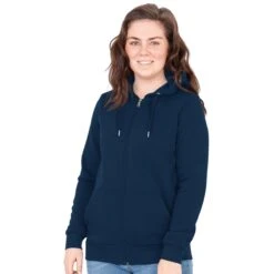 JAKO Kapuzenjacke Organic (Bio-Baumwolle) Dunkelblau Damen