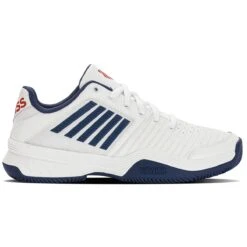 KSwiss Tennisschuhe Court Express Clay/Sandplatz 2023 Weiss/opalblau Herren -Head || Wilson || YONEX Verkäufe KSwiss 06750 136 Court Express Schuh201 1200x1200 1