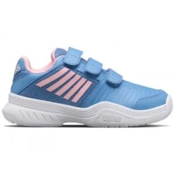 KSwiss Tennisschuhe Court Express Klett Allcourt Hellblau/pink Mädchen