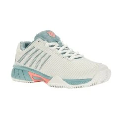KSwiss Tennisschuhe Hypercourt Express 2 Clay/Sandplatz 2023 Weiss/aquablau Kinder -Head || Wilson || YONEX Verkäufe KSwiss 86614 143 Hypercourt Express Schuh207 1200x1200 1