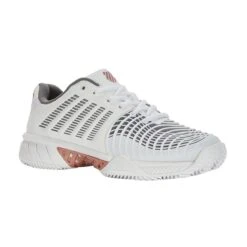 KSwiss Tennisschuhe Express Light 3 Clay/Sandplatz 2023 Weiss/grau Damen -Head || Wilson || YONEX Verkäufe KSwiss 98563 179 Express Light Schuh207 1200x1200 1