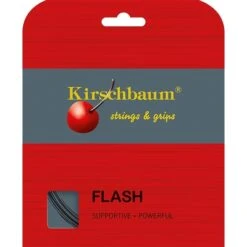 Kirschbaum Tennissaite Flash (Haltbarkeit+Power) Schwarz 12m Set