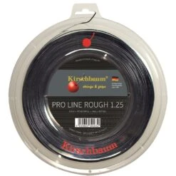 Kirschbaum Tennissaite Pro Line Rough (Haltbarkeit+Spin) Schwarz 200m Rolle