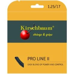 Kirschbaum Tennissaite Pro Line No II (Haltbarkeit+Kontrolle) Schwarz 12m Set