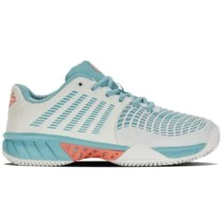 KSwiss Tennisschuhe Express Light 3 Clay/Sandplatz 2023 Weiss/hellblau Damen