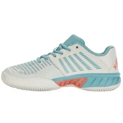 KSwiss Tennisschuhe Express Light 3 Clay/Sandplatz 2023 Weiss/hellblau Damen -Head || Wilson || YONEX Verkäufe Kswiss 98563 143 Express Light Schuh204 1200x1200 1