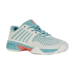 KSwiss Tennisschuhe Express Light 3 Clay/Sandplatz 2023 Weiss/hellblau Damen -Head || Wilson || YONEX Verkäufe Kswiss 98563 143 Express Light Schuh207 1200x1200 1