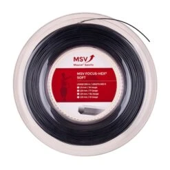 MSV Tennissaite Focus Hex Soft (Haltbarkeit+Touch) Schwarz 200m Rolle