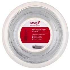MSV Tennissaite Focus Hex Plus 25 (Haltbarkeit+Spin) Weiss 200m Rolle