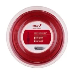 MSV Tennissaite Focus Hex (Haltbarkeit+Spin) Rot 200m Rolle
