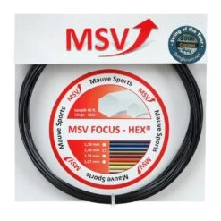 Besaitung Mit Tennissaite MSV Focus Hex (Haltbarkeit+Spin) Schwarz