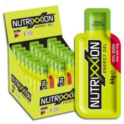 NUTRIXXION Energie Gel - Kombination Aus Lang - & Kurzkettigen (Tri-Source) Kohlenhydraten - Waldmeister 24x44g Box
