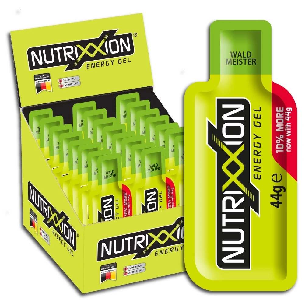 NUTRIXXION Energie Gel - Kombination Aus Lang - & Kurzkettigen (Tri-Source) Kohlenhydraten - Waldmeister 24x44g Box 1 NUTRIXXION Energie Gel - Kombination Aus Lang - & Kurzkettigen (Tri-Source) Kohlenhydraten - Waldmeister 24x44g Box