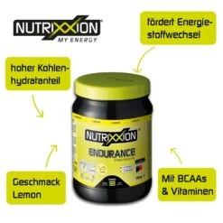 NUTRIXXION Endurance Drink - Für Den Ausdauersport & Teamsport Entwickelt - Lemon 700g Dose -Head || Wilson || YONEX Verkäufe NTX end keyfacts lemon 1001x1001 1