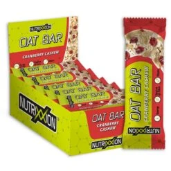NUTRIXXION Energieriegel Oat - Vegane Haferflockenriegel Mit Gesüßten Cranberries - Cranberry/Cashew 20x50g Box