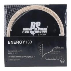 Polystar Tennissaite Energy (Haltbarkeit+Power) Natur 12m Set