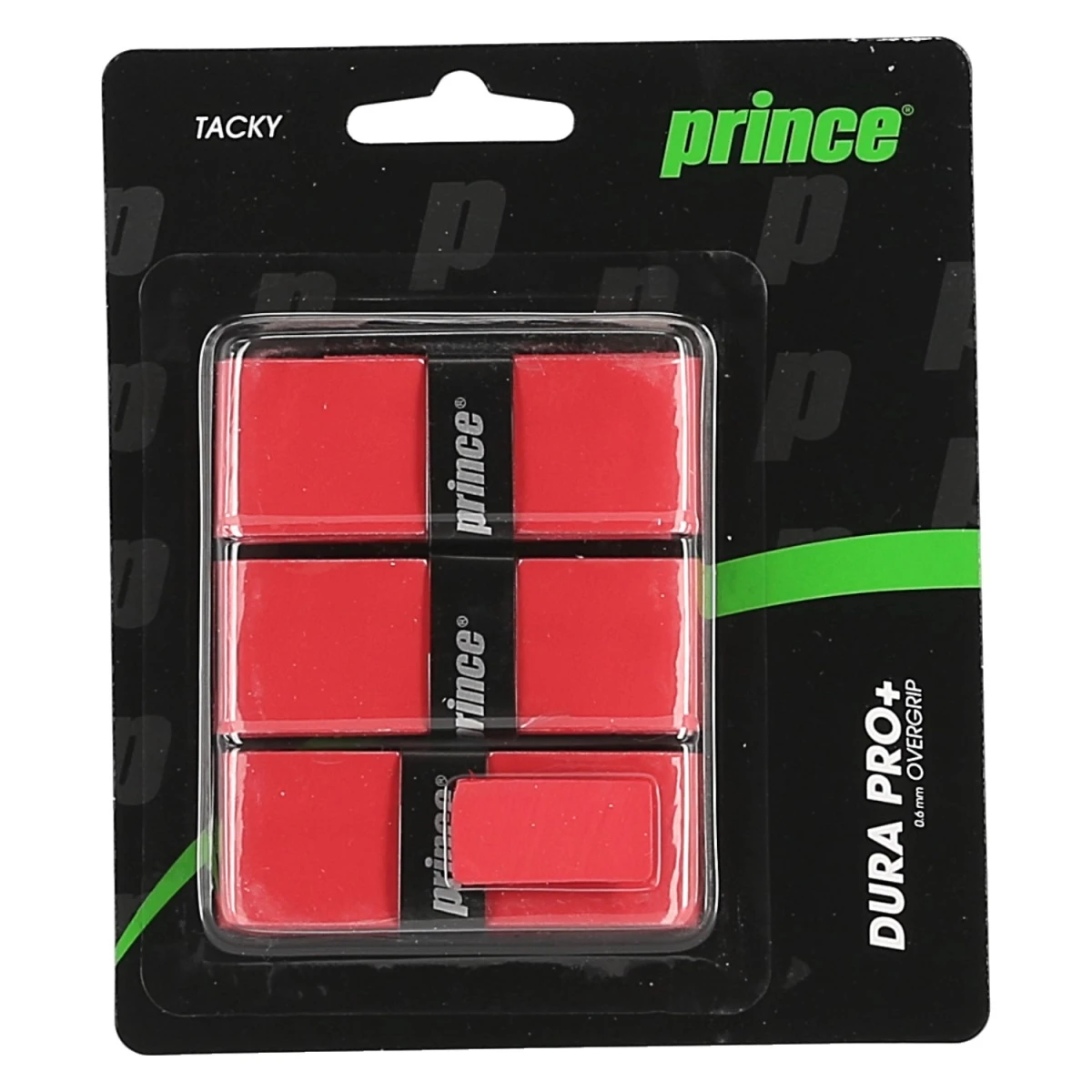 Prince Overgrip Dura Pro+ 0.6mm Rot 3er 1 Prince Overgrip Dura Pro+ 0.6mm Rot 3er
