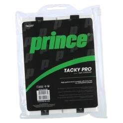 Prince Overgrip Tacky Pro 0.6mm Weiss - 12 Stück Im Zip Beutel