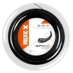 Pacific Tennissaite Spin 6 1.25 (Haltbarkeit+Spin) Schwarz 200m Rolle
